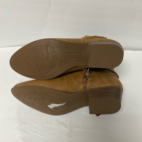Unionbay Women’s Boots Tilly Cognac Heels Brown Ankle Boots Size 9M - Picture 7 of 7